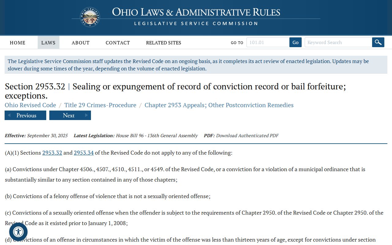 Jackson County criminal docket access and adult sealing statute